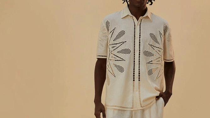 Farm Rio Off White Embroidered Shirt